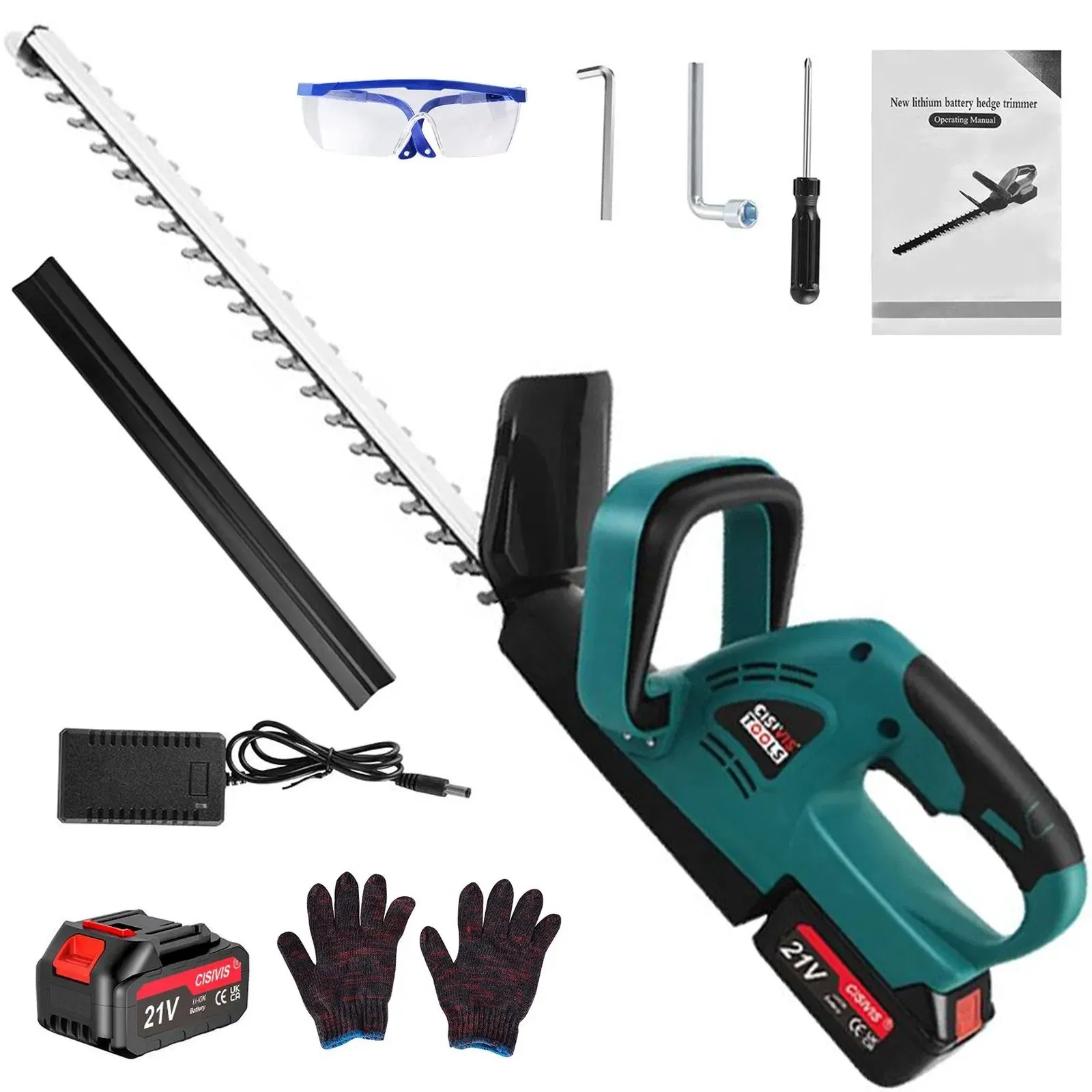 "Low-Noise Cordless Electric Trimmer - Brushless Garden Hedge Cutter"