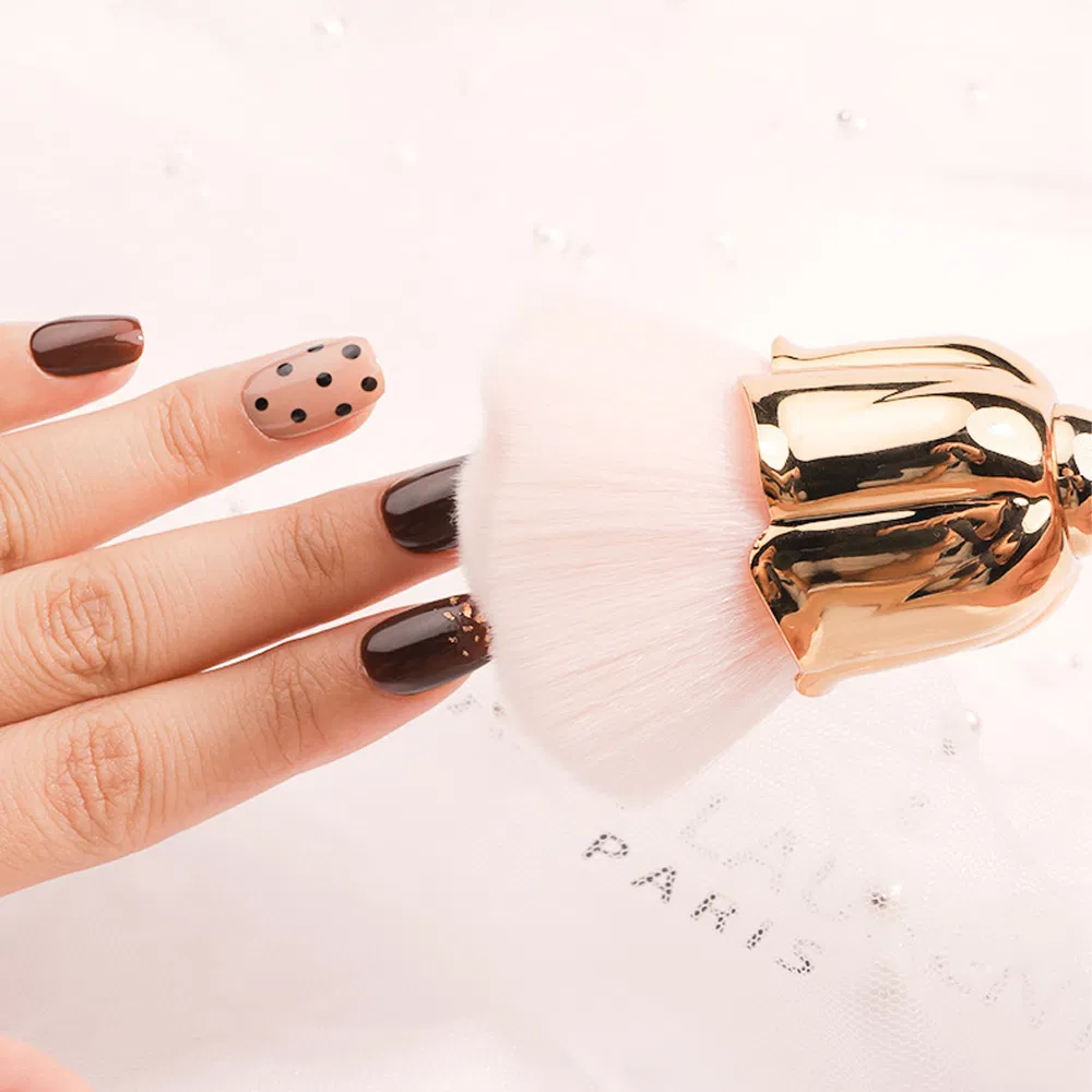 Nail Art Tool Face Makeup Brushes Cleaning Dust Beauty Facial Big Powder Rose Flower Manicure Brush