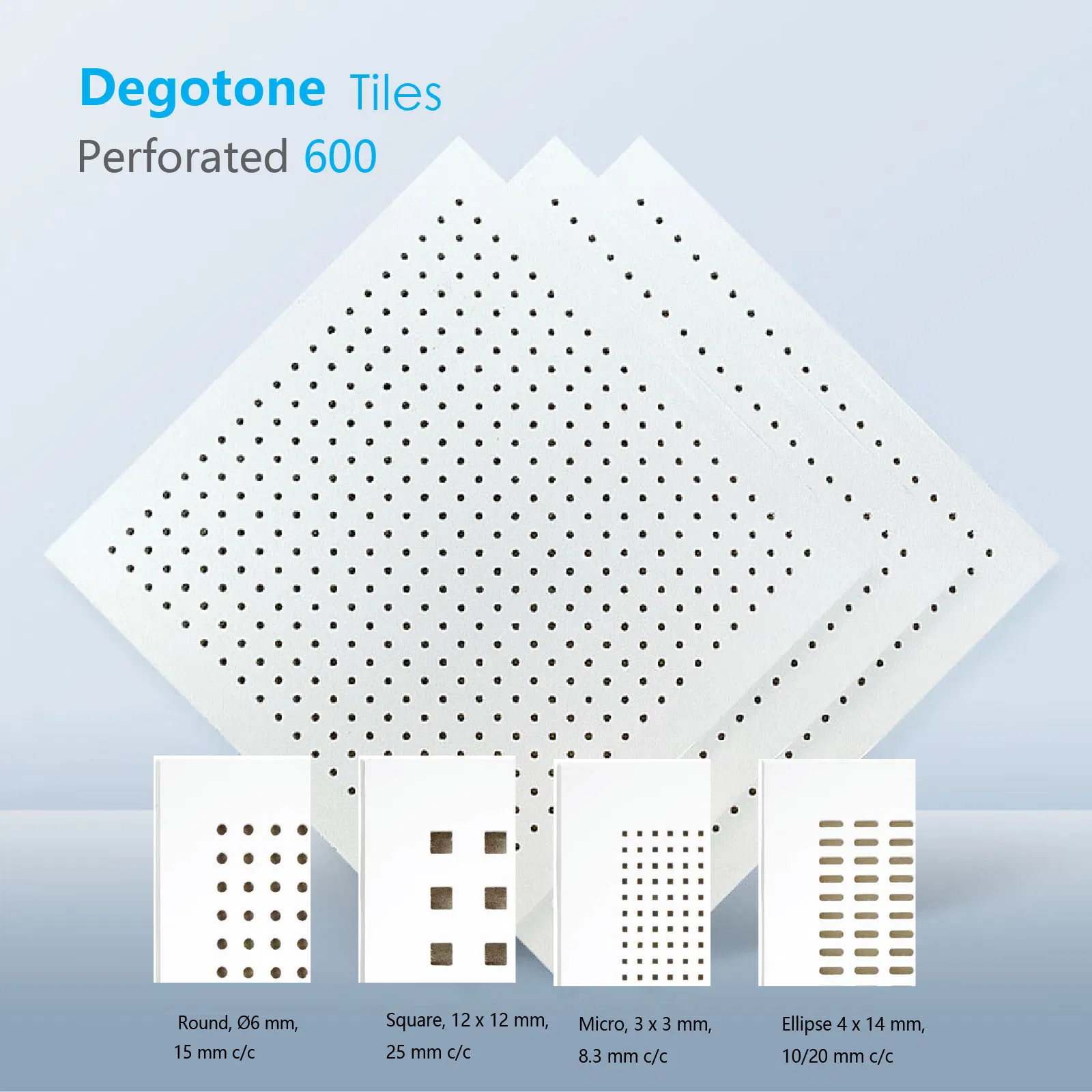 12mm Square Hole Ceiling Tile Shape Fireproof and Moisture Proof