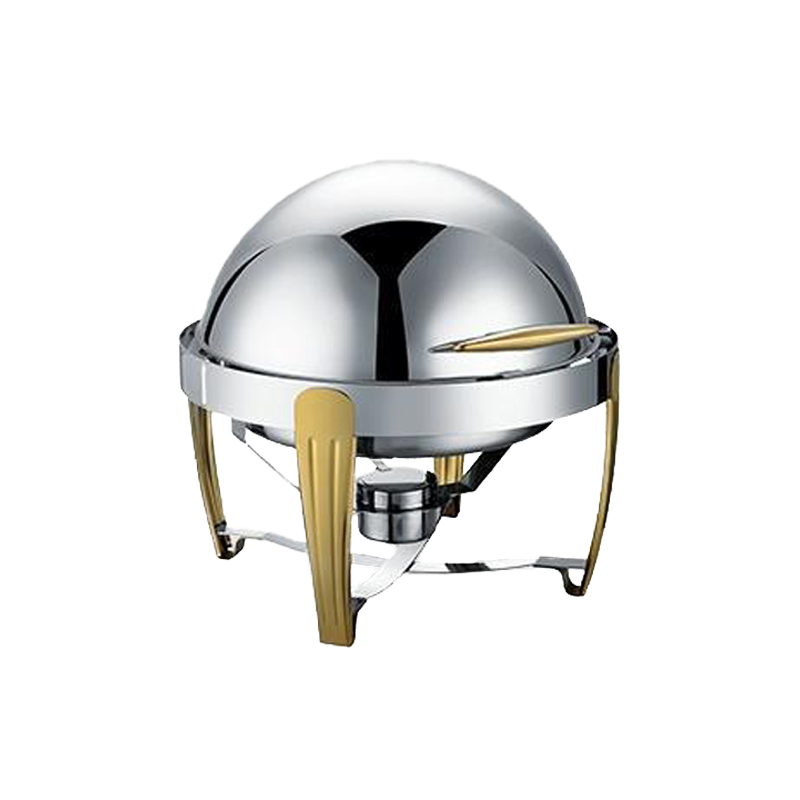 Wholesale Restaurant Commercial Stainless Stock Golden Economy Round Chafing Dish Buffet