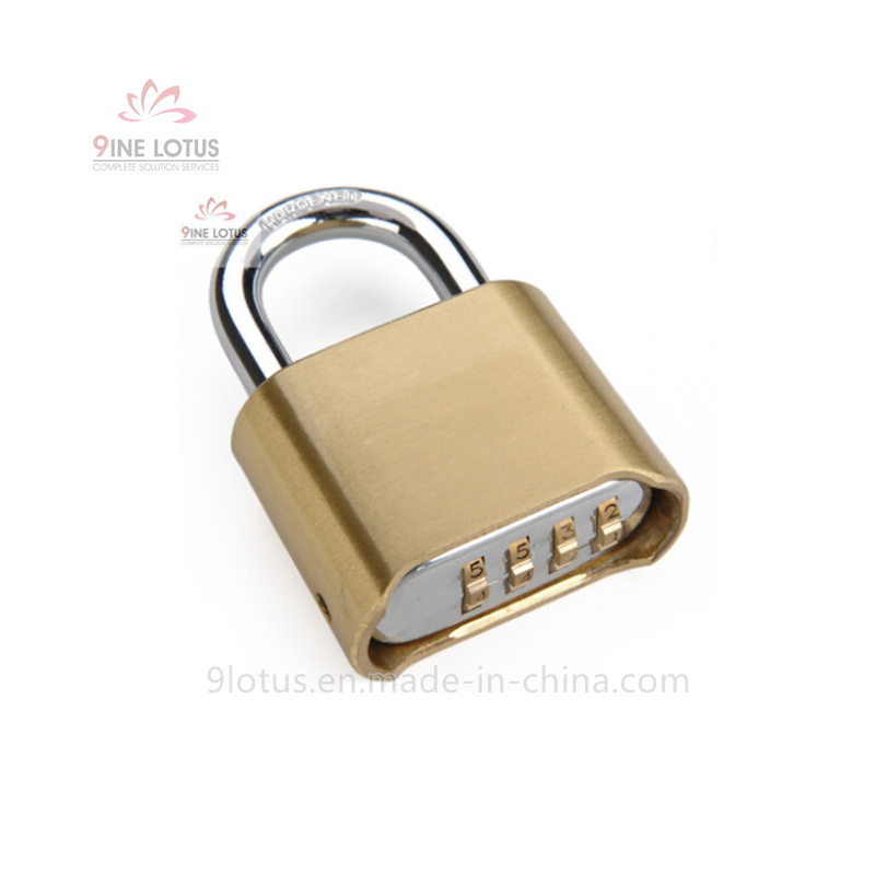 Brass Combination Padlock Bottom Opening