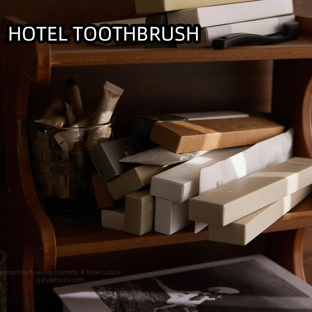 Disposable High Quality Hotel Toothbrush with Custom Logo and Premium Hotel Amenity