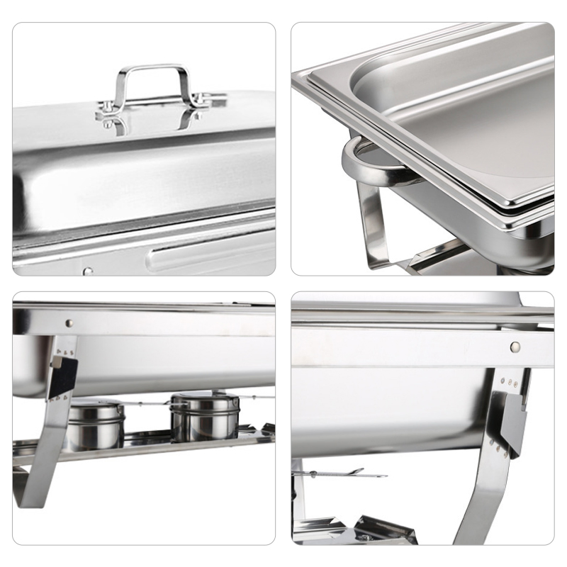 Wholesale Cheap 11L Rectangular Stainless Steel Food Warmer Buffet Supplies