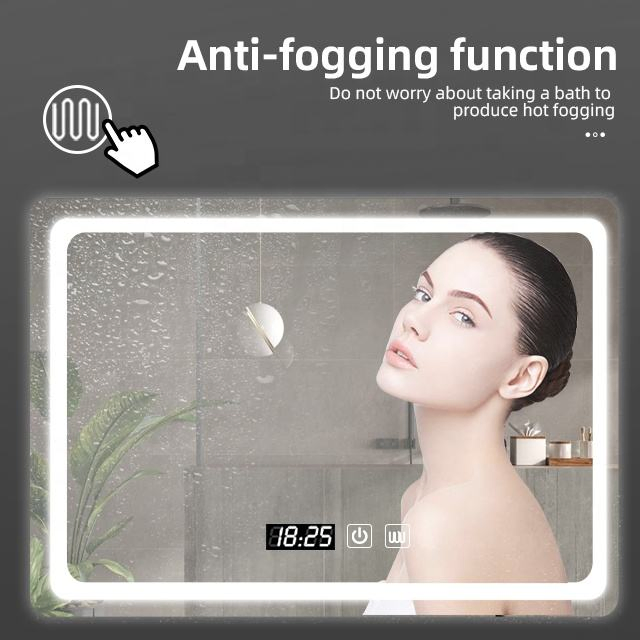 Touch Control LED Mirror with Time&Temperature Display