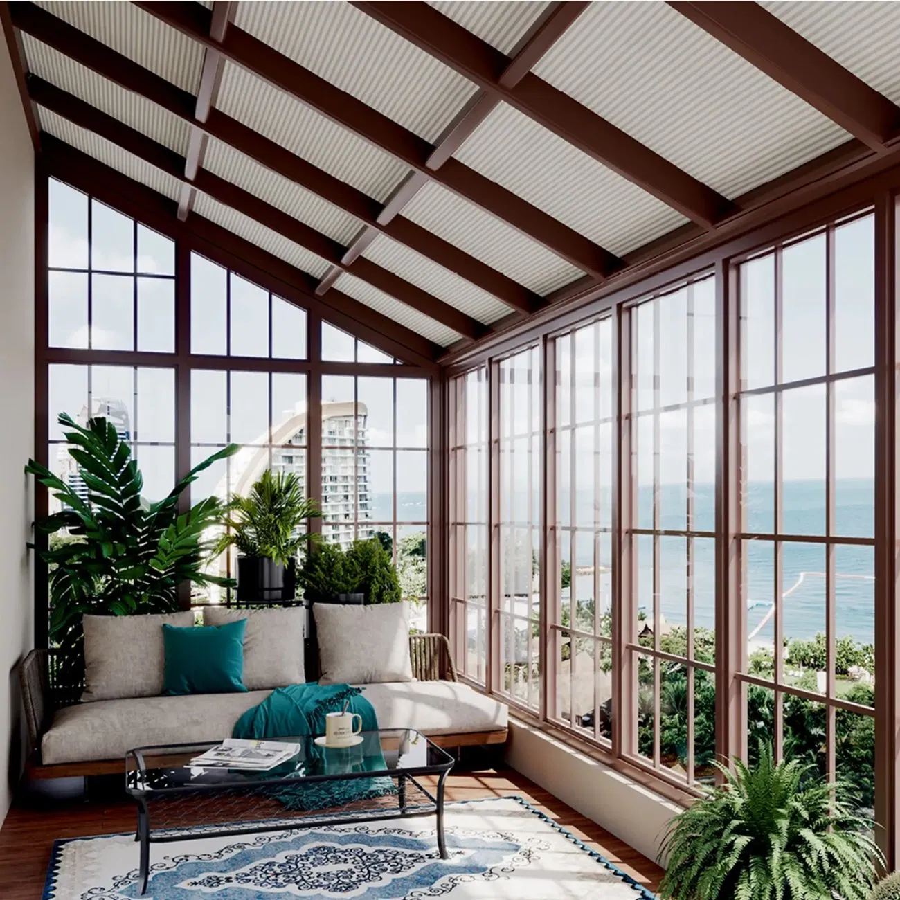 Conservatory Sunroom Smart Luxury Automated High-End Sunroom for Elegant Living