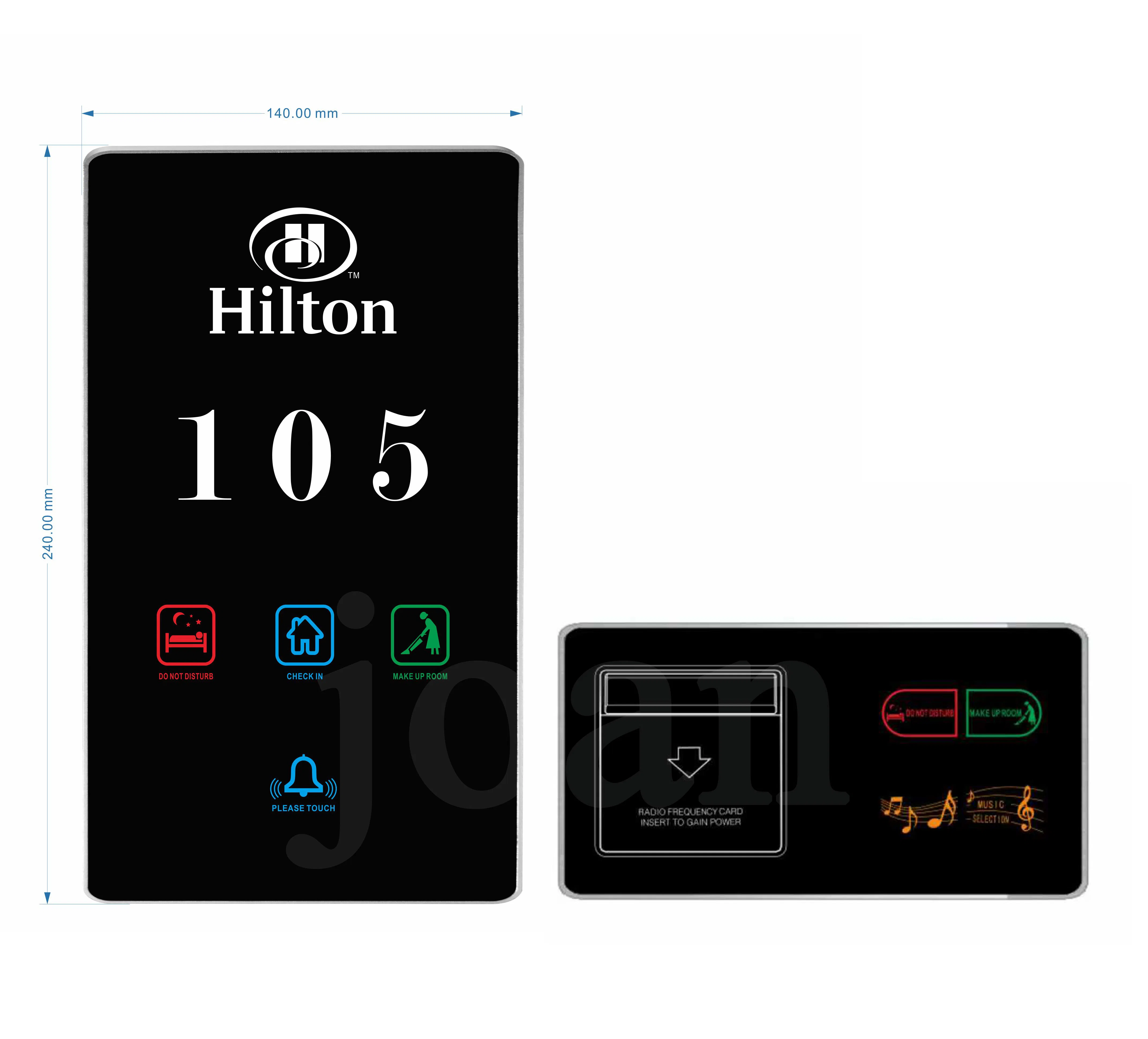 Hotel Smart Touch Switch Door Number Doorplate Checkin Do Not Disturd Clean Sign Free Logo Customed Dnd Panel Switch System