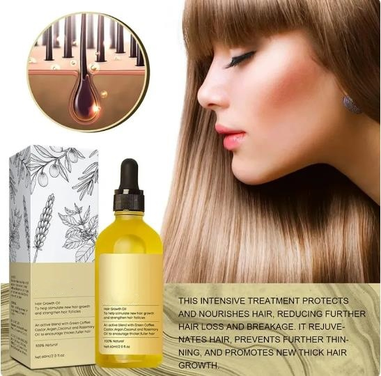 OEM ODM Natural Hair Growth Serum Hair Regrowth Essential Oil Anti Hair Loss Nourishing Rosemary Hair Smooth Essential Hair Growth Serum