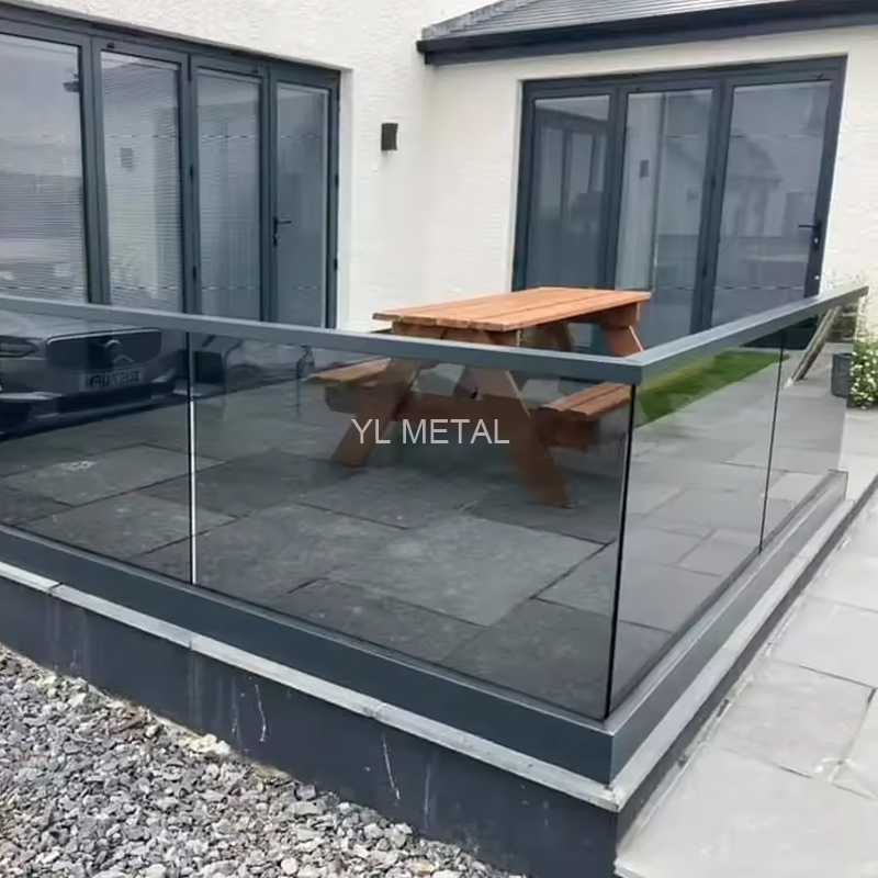 Y L U Channel Deck Aluminum Stainless Balustrades Glass Balcony Handrail Railing