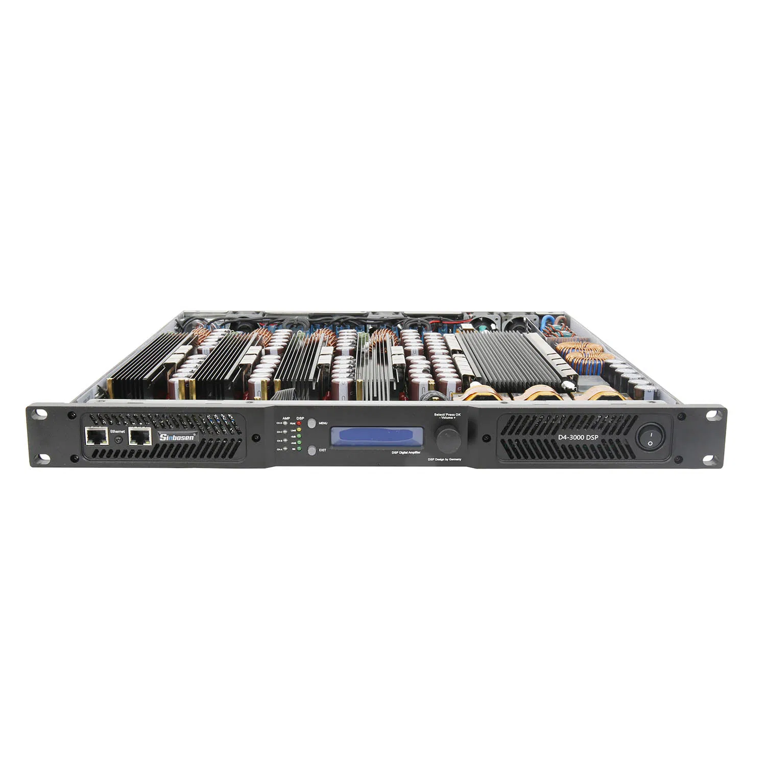 DSP 2 Ohms Stable D4-3000 Professional 4 Channnels 6500W DSP 1u Digital Power Amplifier Audio Sound