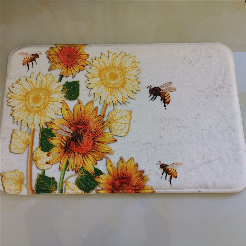 Fashionable Flannel Surface Bath Mat/ 3D Printed Carpet Floor Mat