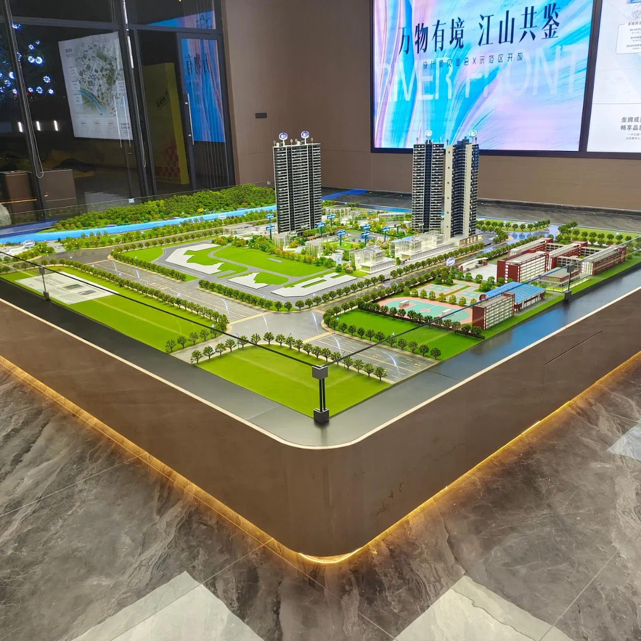 High Quality 3D Customized Large Residential Buildings Models for Sales Display