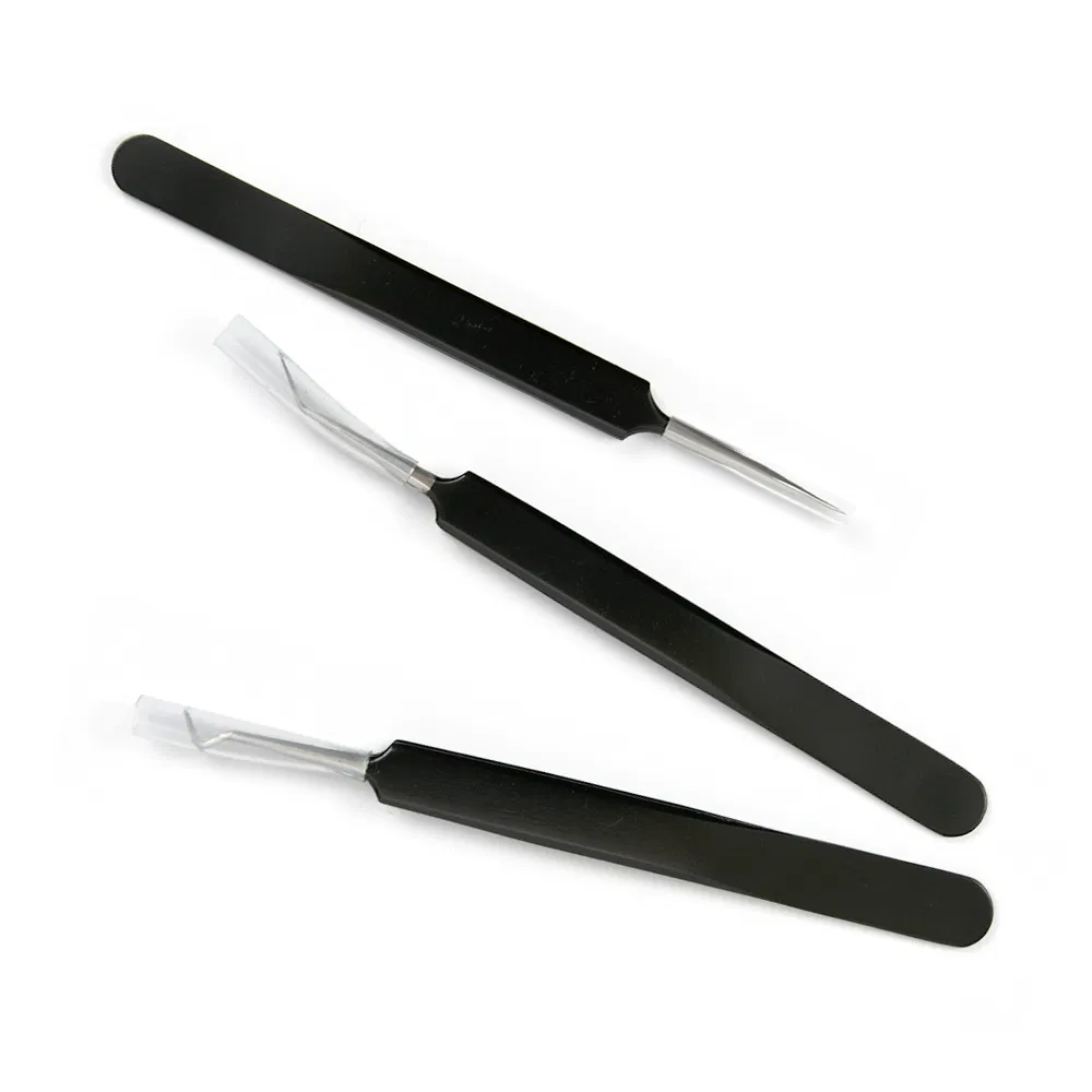 Stainless Steel Facial Curved Blackhead Remover Precision Face Nose Eyebrow Eyelash Pointed Tweezers