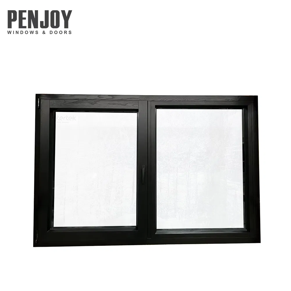 Heavy Duty Aluminum Clad Wood Passive House Tilt and Turn Window Using Oak Wood