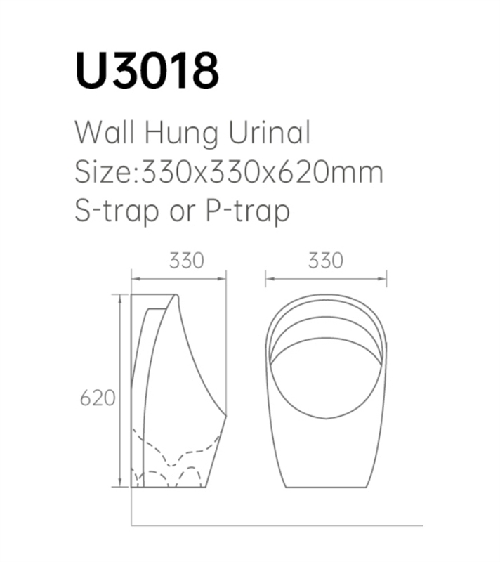 Sanitary Ware Bathroom Water Saving Men Urinal Hotel Washroom Ceramic Toilet Urinal
