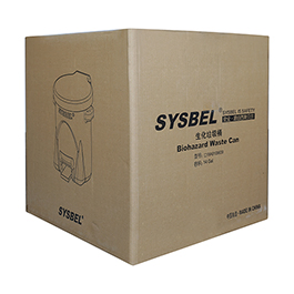 Sysbel 14 Gal / 53 L Sysbel Biohazard Waste Can, Construsted of Polyethylene (PE) , Red