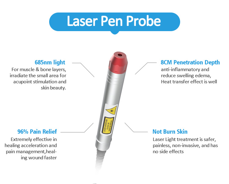 Portable Physio Laser Light 685 &830nm Laser Pen Physical Therapy Machine for Pain Relief