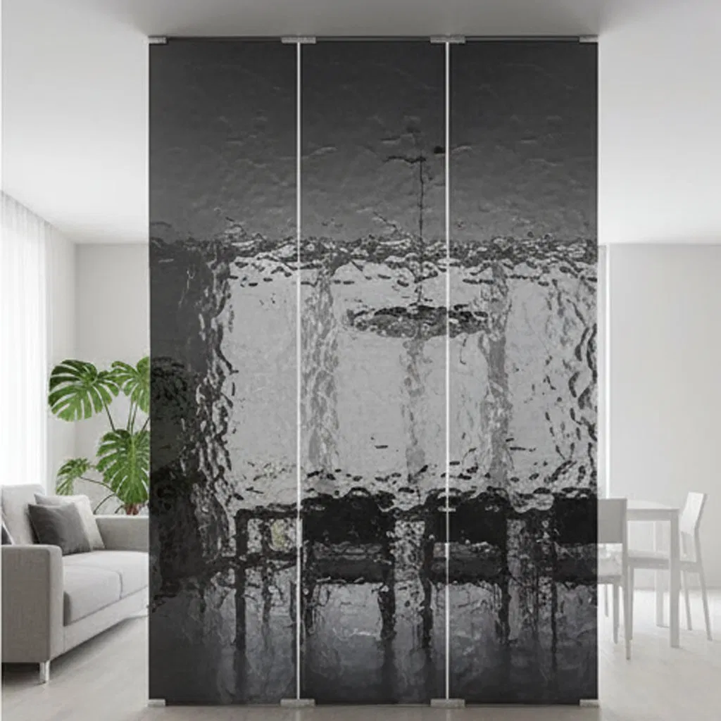 Black Hot Melt Float Glass for Various Type Modern Fashion Indoor Decorative Custom Design Fused Glass