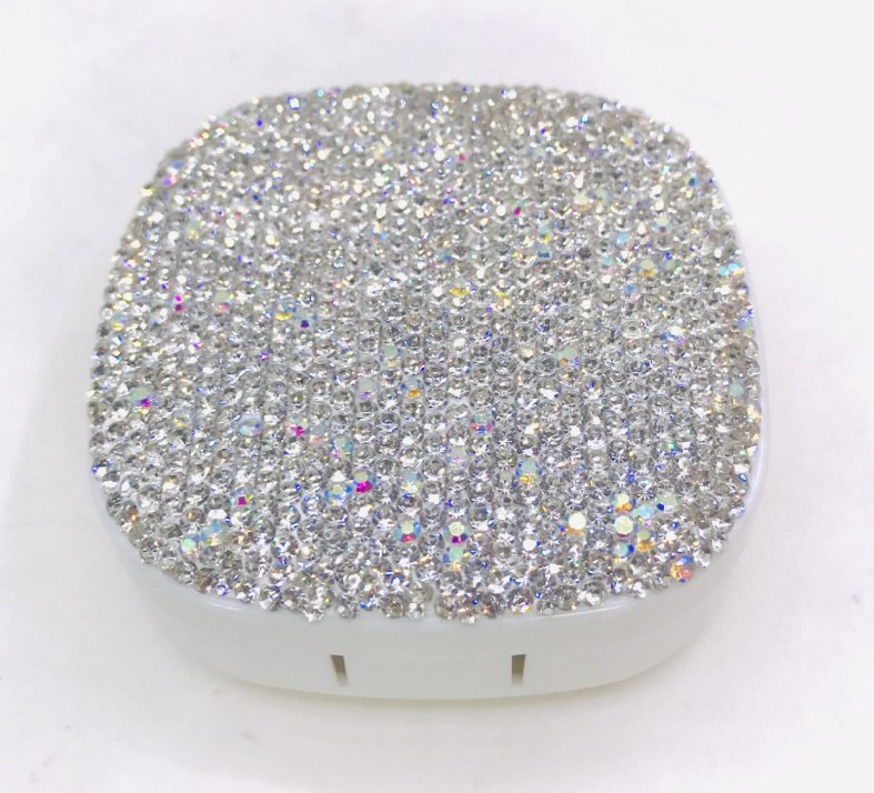 Diamond-Set Contact Lens Case Lens Container