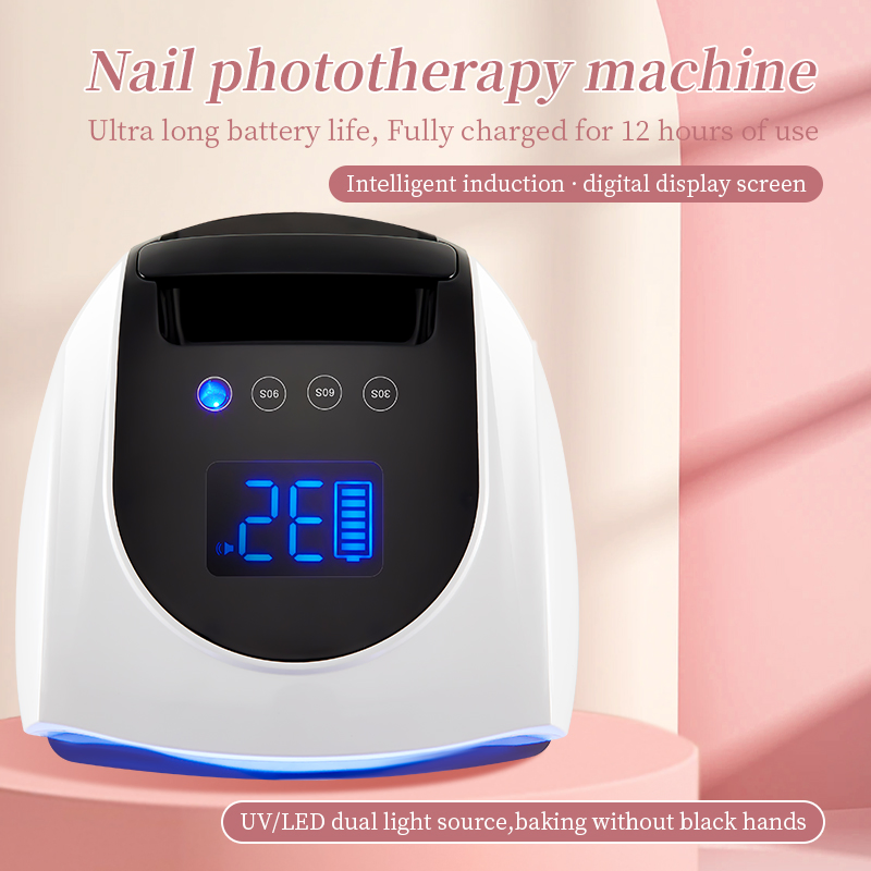 Touch Screen UV LED Nail Lamp Rechargeable 96W, 42PCS LED Light Beads Gel Polish Dryer