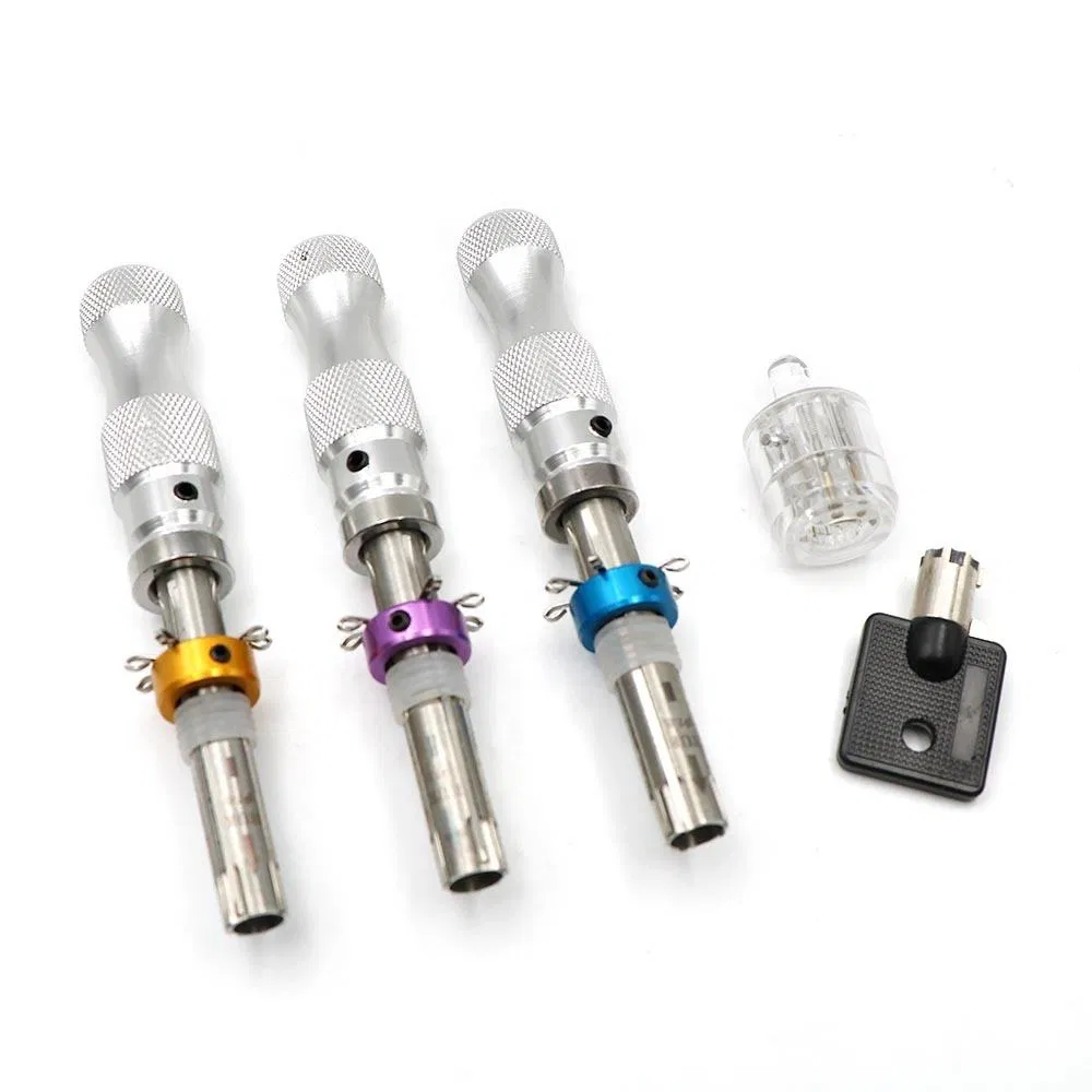 Adjustable Tubular Smith Pick Tool Lock 3 PCS 7 Pins a Mode Tubular Lock Pick Set