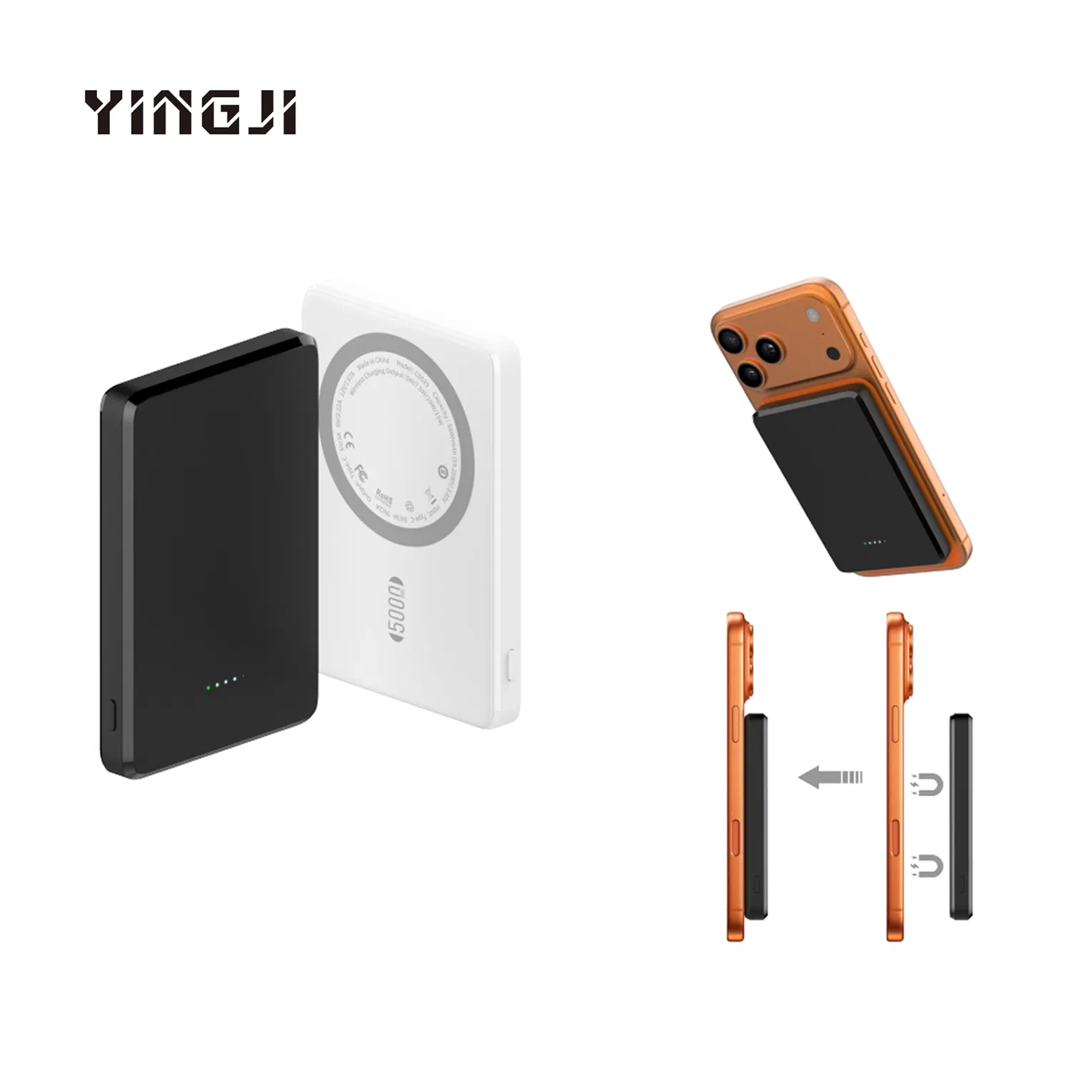 Fast Charging Magnetic Wireless 5000mAh Ultra Slim Power Bank