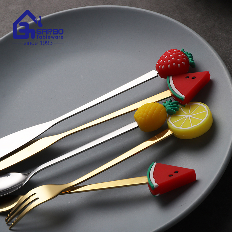 Watermelon Lemon Pineapple Strawberry Shape Fork and Spoon Set