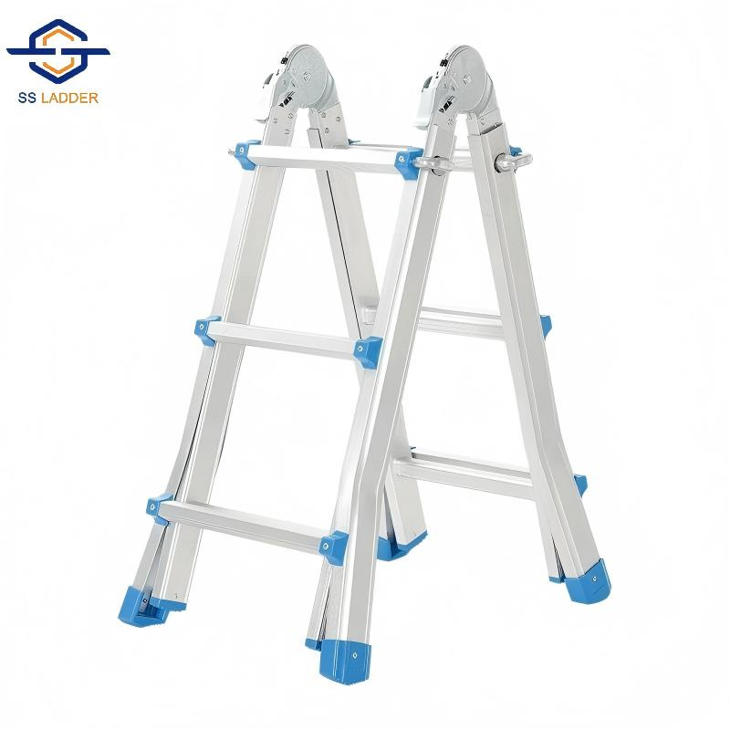 CE Certified Convertible Design Sturdy Frame Aluminum Alloy Compact Multi-Purpose Ladder with Low Price