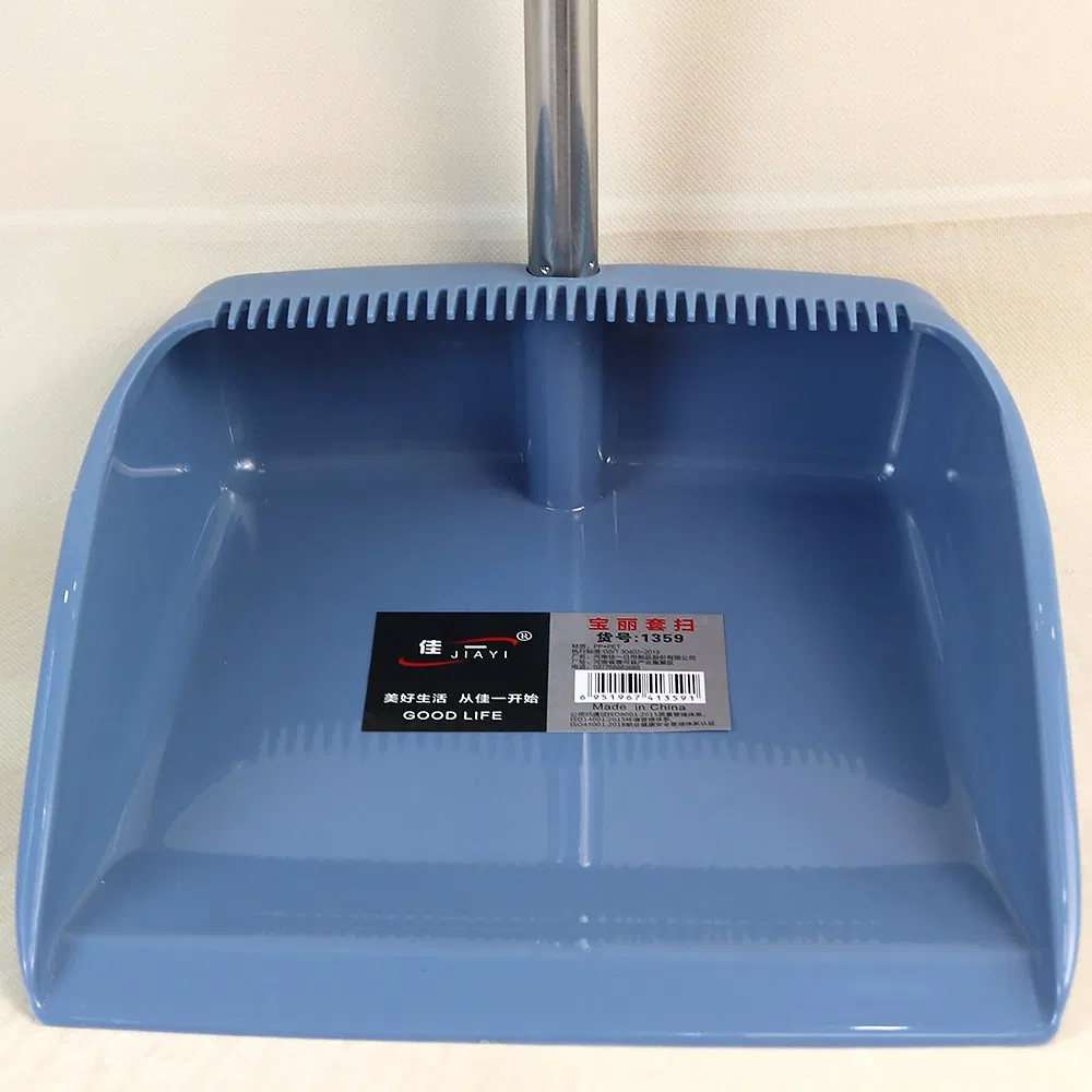 Jy1359 Ergonomic Soft Bristle Broom Set with Round Hole Hanging Storage