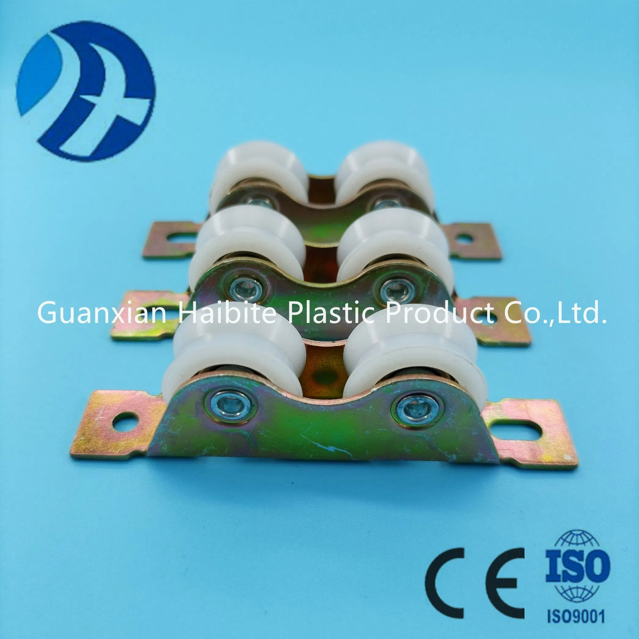Made in China Double Nylon Plastic Wheel Color Galvanized Aluminum Alloy Sliding Door and Window Pulley