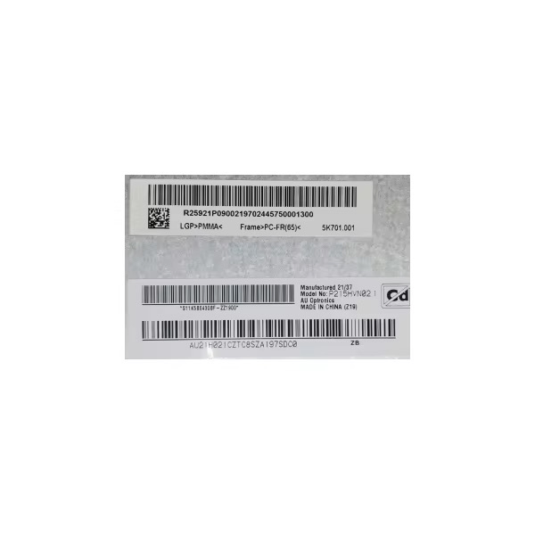 21.5 Inch 1920 (RGB) ×1080, FHD P215hvn02.1 LCD Display Screen for Digital Signage