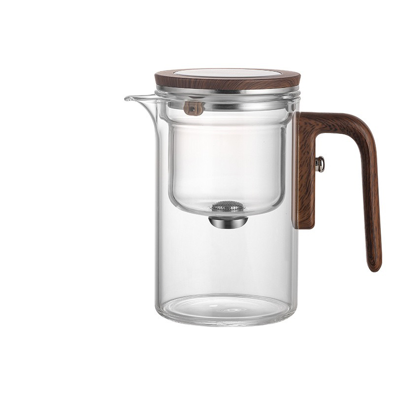 Premium 600ml High Borosilicate Glass Teapot - Heat-Resistant, Large Capacity Chinese Classic Tea Set for Home Coffee/Tea Brewing