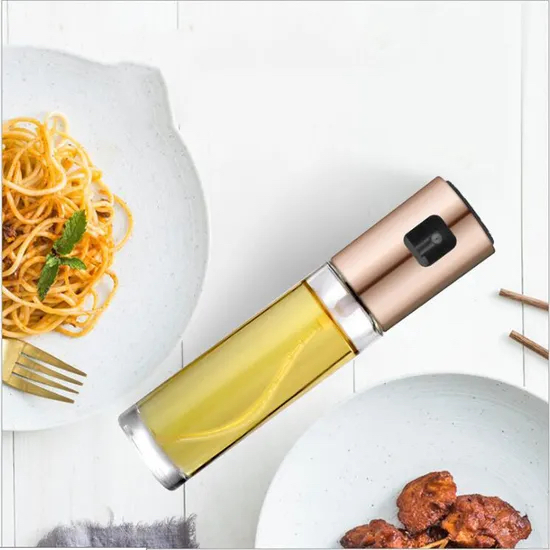 304 100ml Stainless Steel Food-Grade Glass Oil Sprayer Bottle Dispenser Kw002_2
