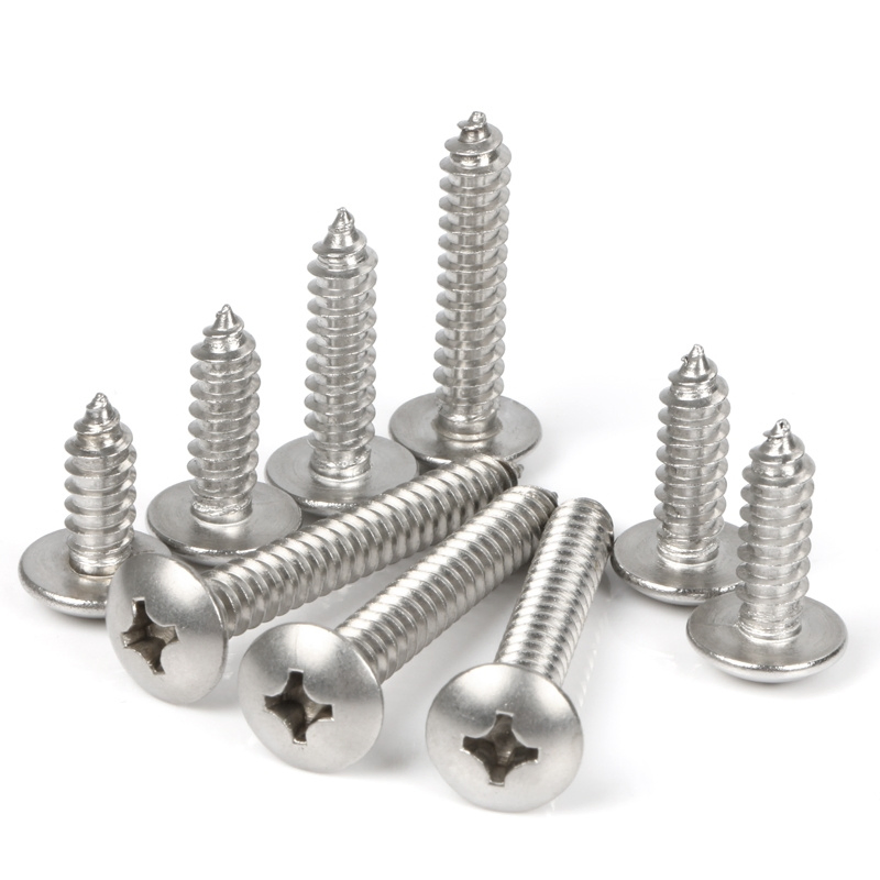 Stainless Steel Cross Round Head Self Tapping Sheet Metal Screws