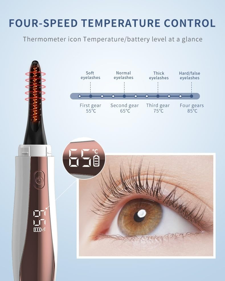Mini Electric Eyelash Curler - Heating Tool for Stunning Eyelashes