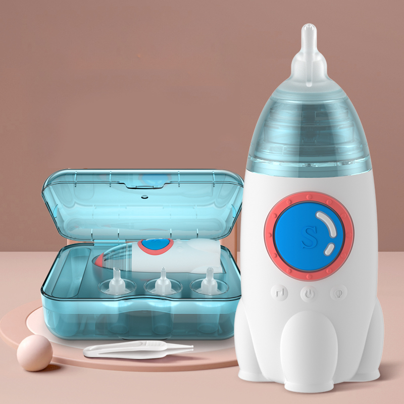 OEM EU CE Lower Noise Waterproof Safety Nasal Cleaner USB Portable Electric Baby Nasal Aspirator