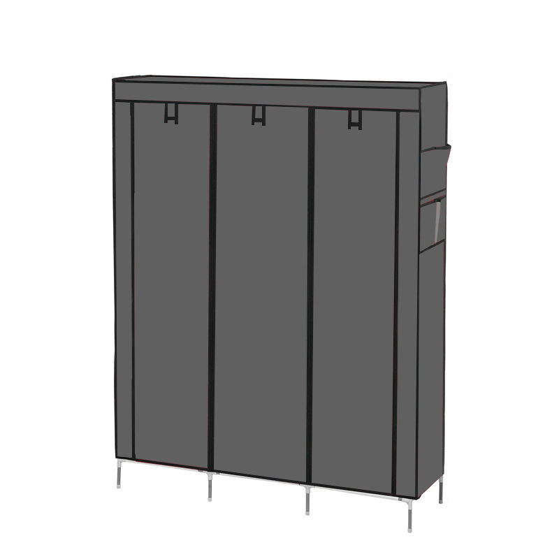 Modern Furniture Cheap Simple Cloth Fabric Folding Shoe Rack Cloth Wardrobe
