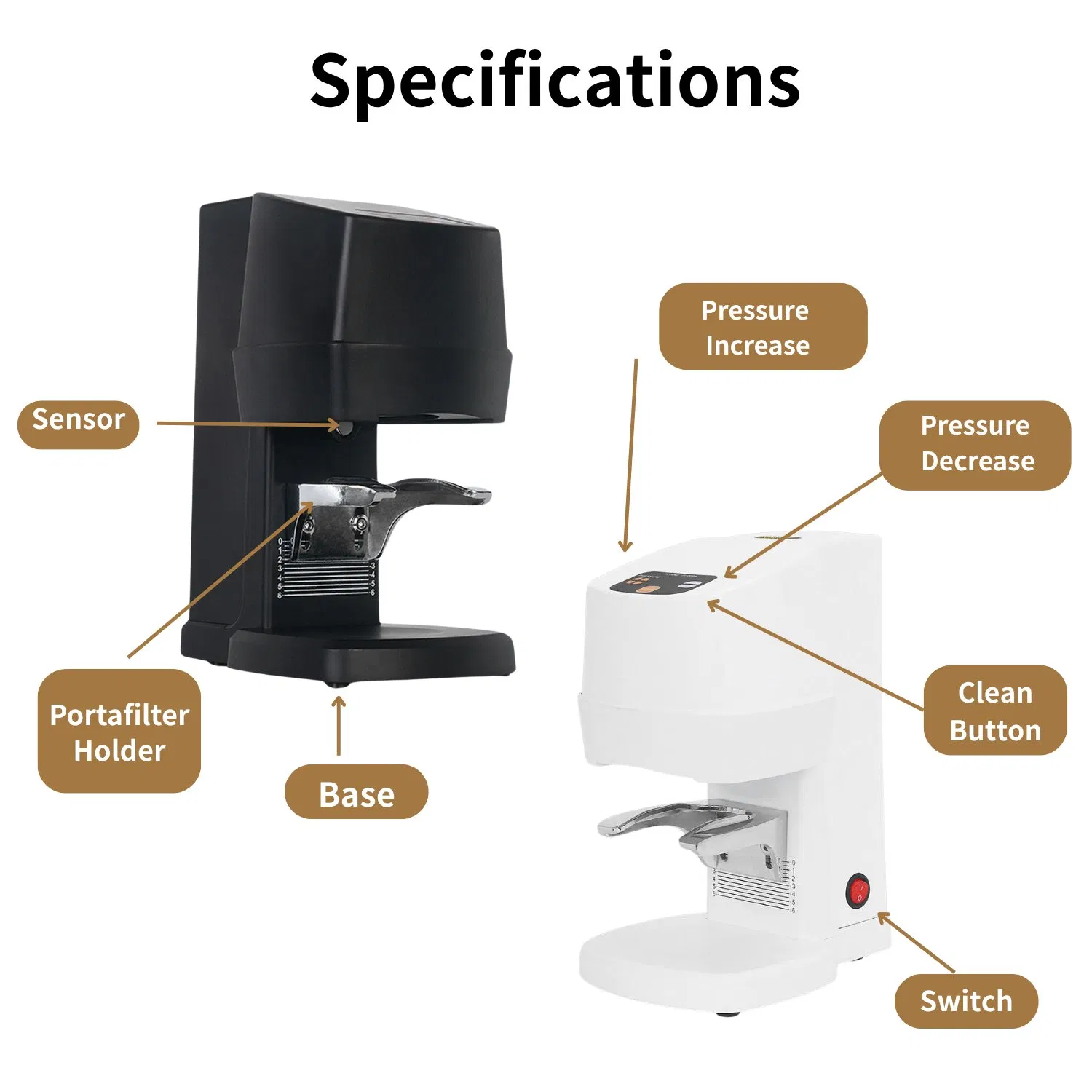 Automatic Electric 58mm Coffee Tamper Machine Coffee Powder Screw Press Tamper Hammer Machine