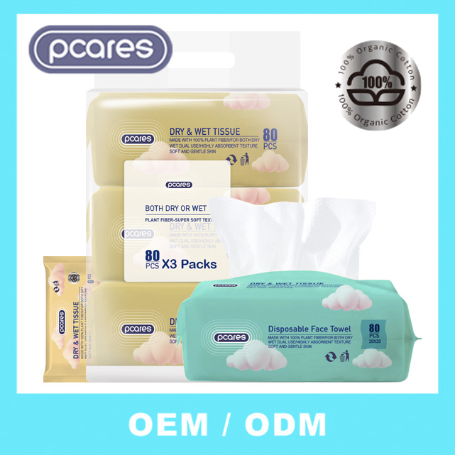 OEM Soft Disposable Face Towel Makeup Remover Clean Facial Towel Salon SPA Viscose Tissue Customize Comfortable Skin Clean Towel
