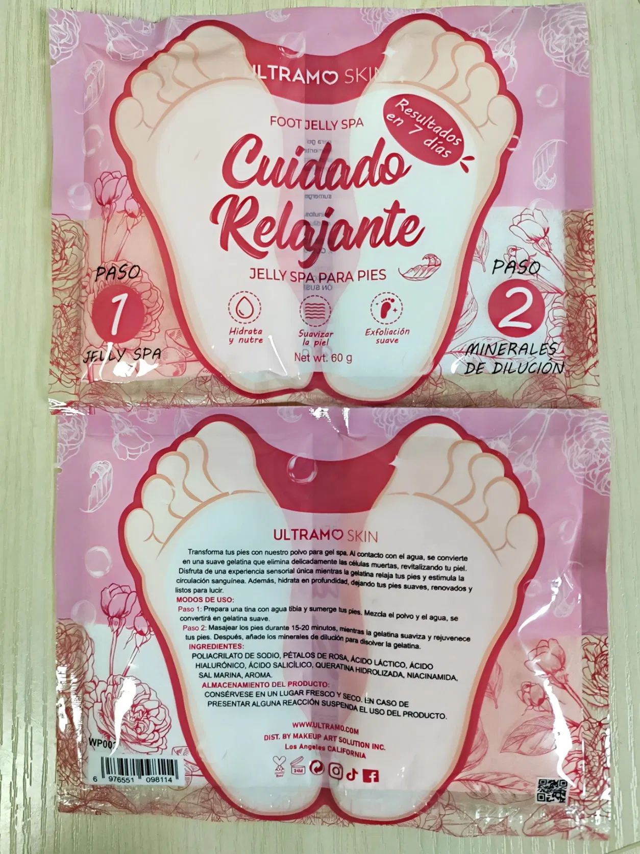 Wp002 Soft Gelatin Foot Massage Foot Care SPA Gel Foot Powder