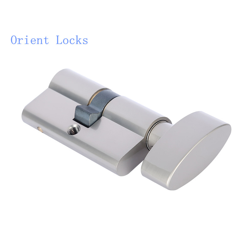 Euro Bathroom Cylinder Lock with Removable Big Oval Shape Knob