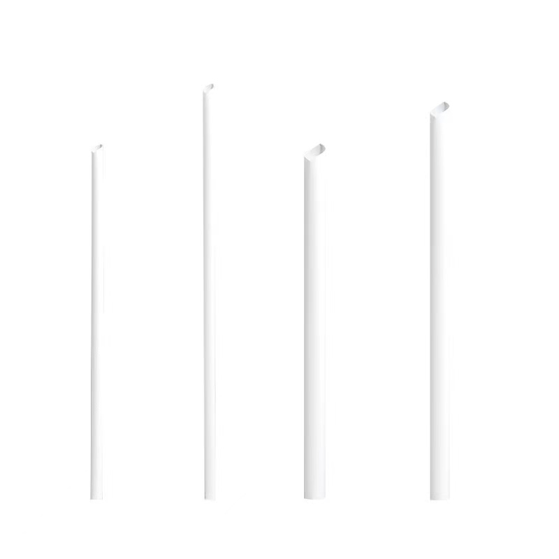 White Clear Color Straight Plastic Free Cornstarch PLA Drinking Straw