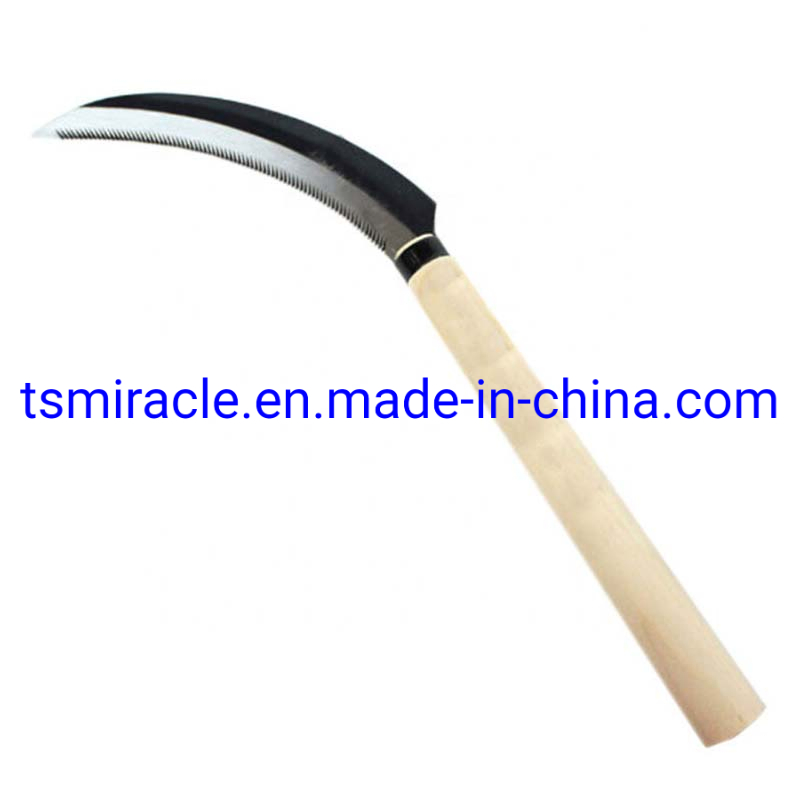 Hot Sale Sugar Cane Bush Knife Cheap Poplar Long Handle Tool Carbon Steel Sickle