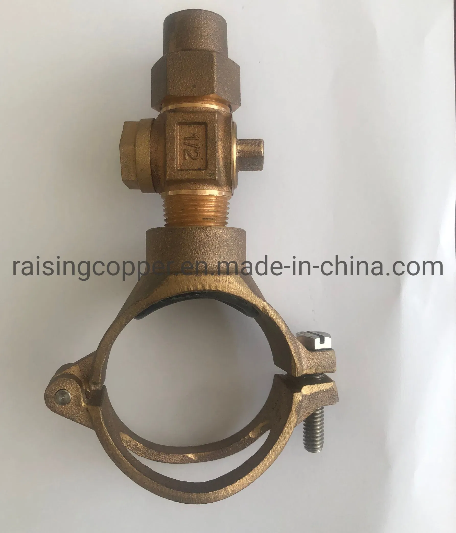 Bronze Saddle with Bronze Corporation Stop