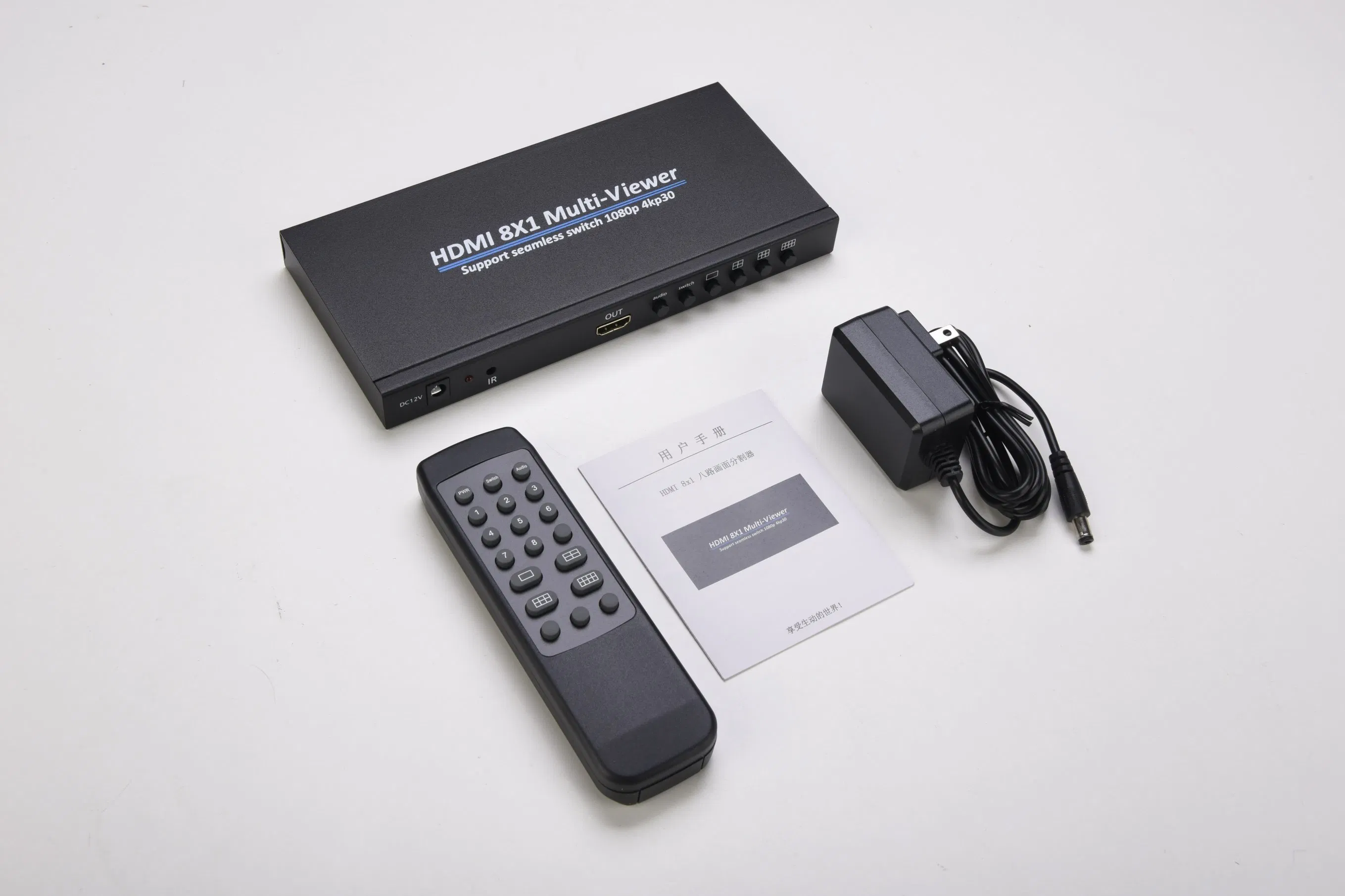 8-портовый HDMI-коммутатор с квадро-видео, Full HD 1080P