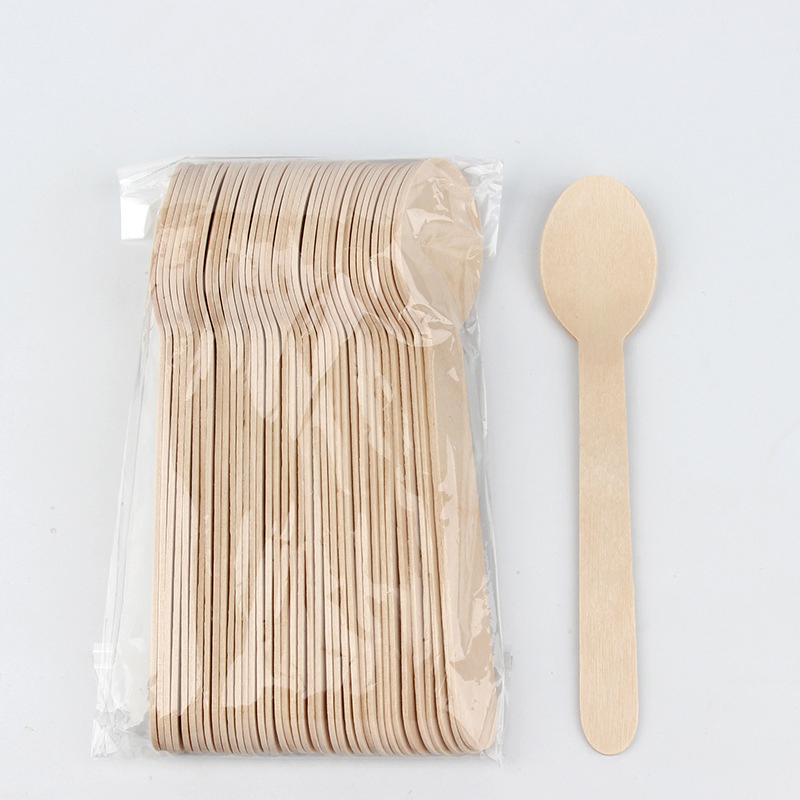 Wood Cutlery Compostable Wooden Spoons for Cooking Biodegradable Wooden Knife