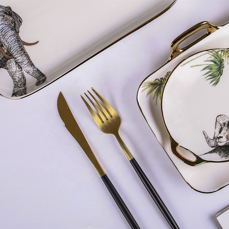 Wholesale Stainless Steel Luxury Gold Cutlery Set