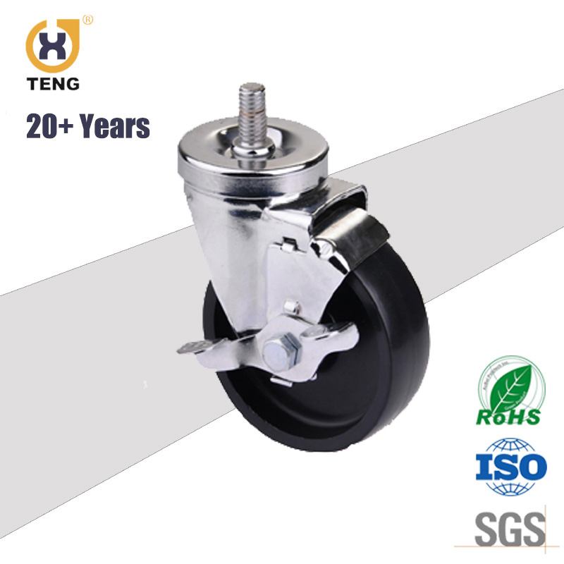 OEM China Factory Industry Medium Duty 3 Inch Rigid Fix White PA Nylon Castor Trolley Wheel Caster
