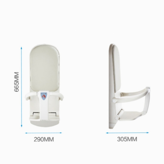 Baby Chair with Soft Back Cushion Wall-Mounted Chair with Safety for Airport