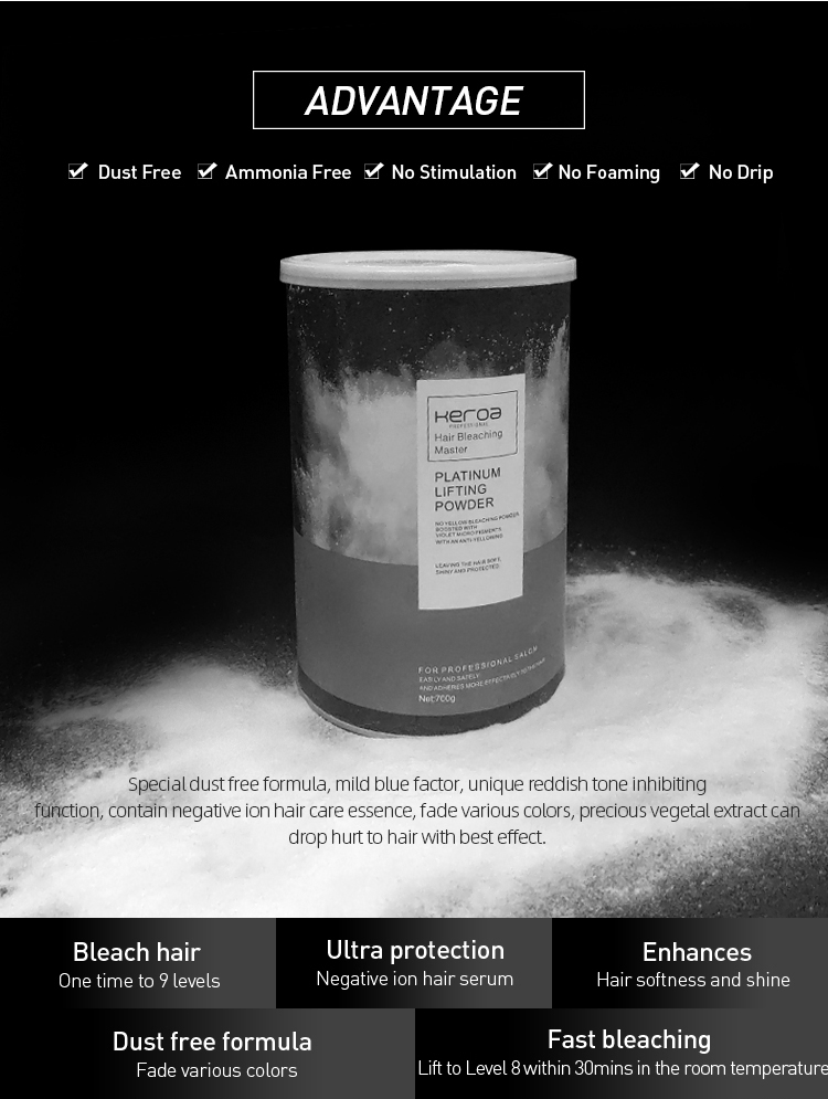 Blonder Hair Bleaching Powder for Enhancing Brightness Level with GMPC Certified