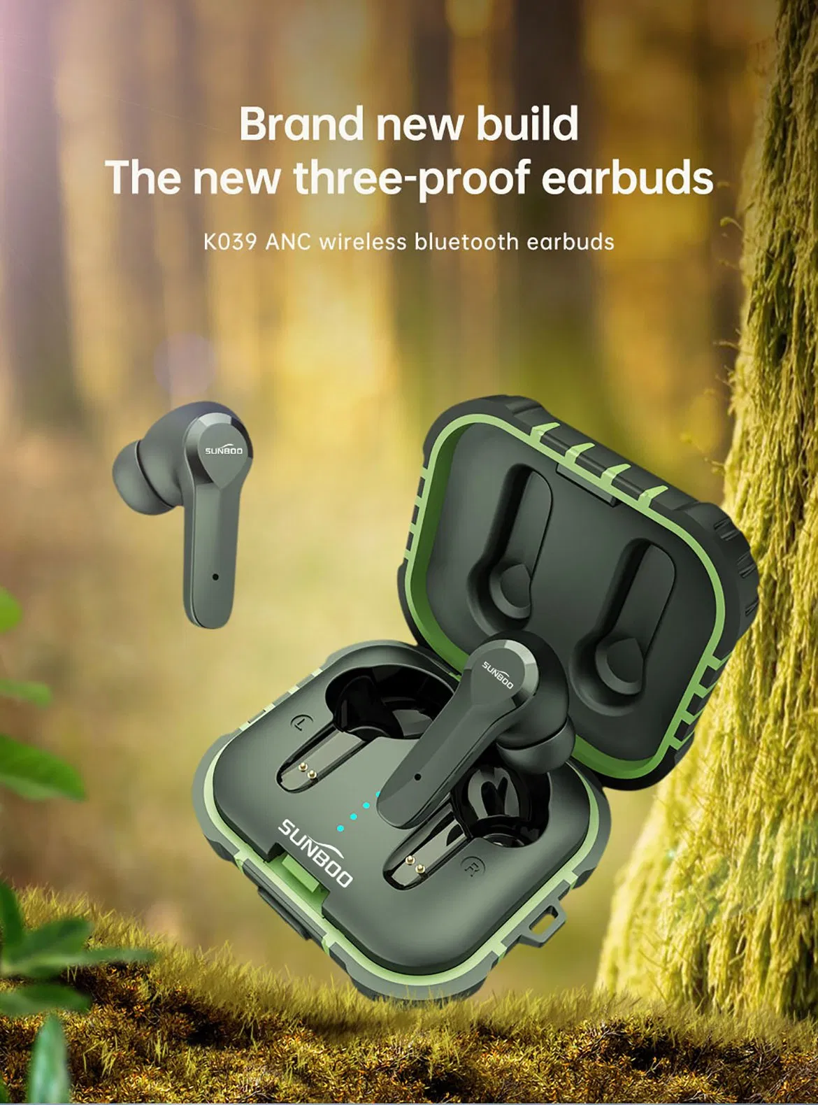 Наушники True Wireless с сенсорным управлением и беспроводной зарядкой